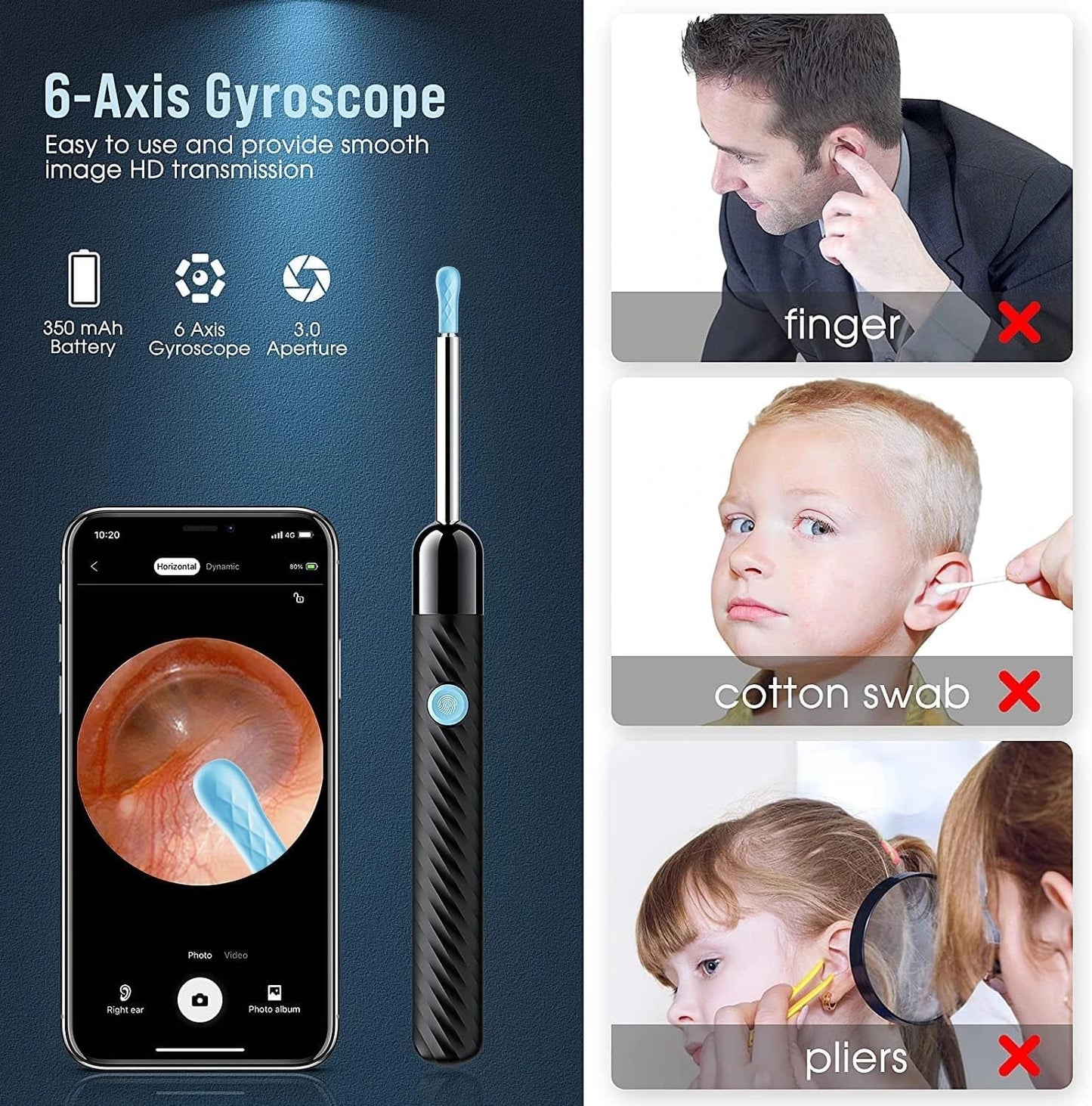 Ear Cleaning Tool Kit with Camera - 1080p HD Quality Video